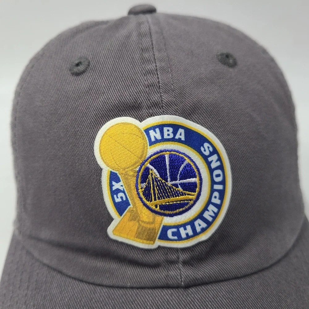 Youth Golden State Warriors Hat Strapback Adidas Gray NBA 2017 Champions 5x Logo